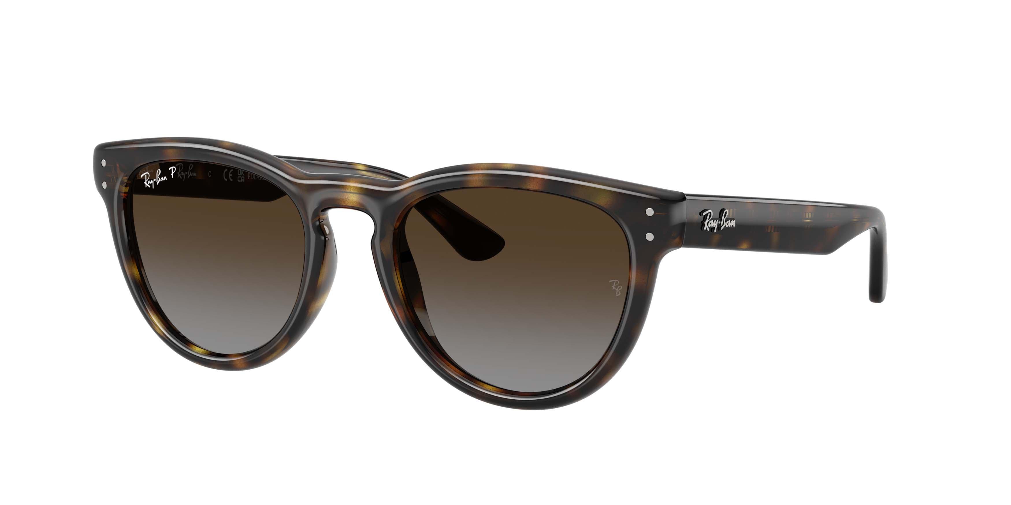 Ray-Ban RB2237 Light Grey Gradient Brown Polarized Sunglasses - Havana - BROWN/GREY
